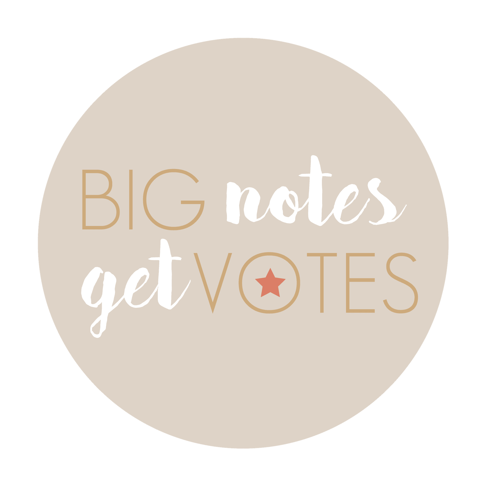 Big Notes Get Votes | Cherie Mathieson Big Notes Get Votes | Cherie Mathieson